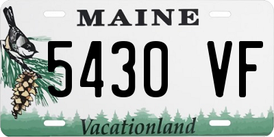ME license plate 5430VF