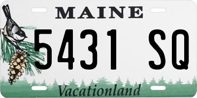 ME license plate 5431SQ