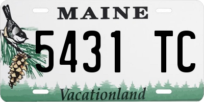 ME license plate 5431TC