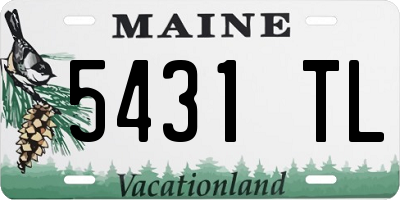 ME license plate 5431TL