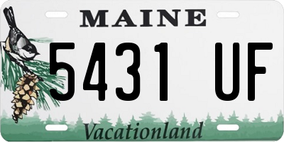 ME license plate 5431UF