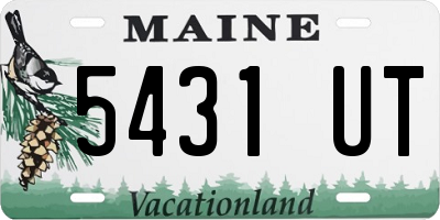 ME license plate 5431UT