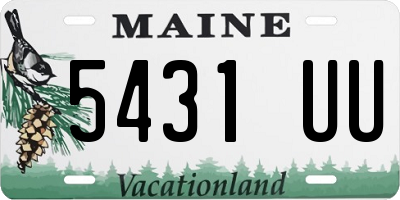 ME license plate 5431UU