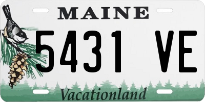 ME license plate 5431VE