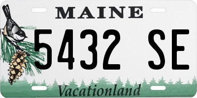 ME license plate 5432SE