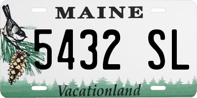 ME license plate 5432SL