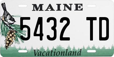 ME license plate 5432TD
