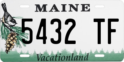 ME license plate 5432TF