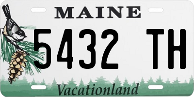 ME license plate 5432TH
