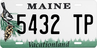 ME license plate 5432TP