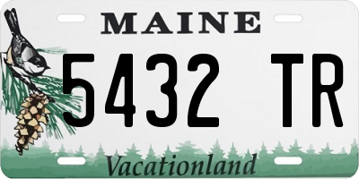 ME license plate 5432TR