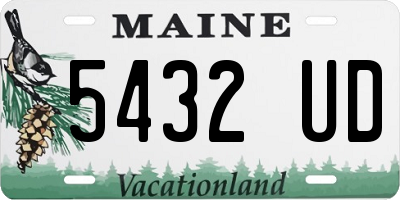 ME license plate 5432UD