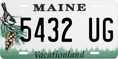 ME license plate 5432UG