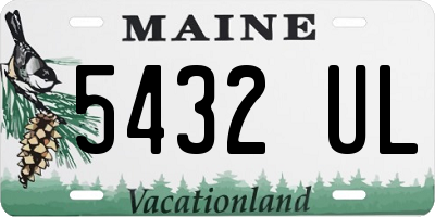 ME license plate 5432UL