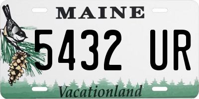 ME license plate 5432UR