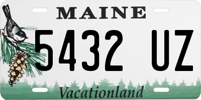 ME license plate 5432UZ