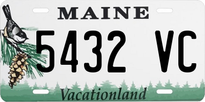 ME license plate 5432VC