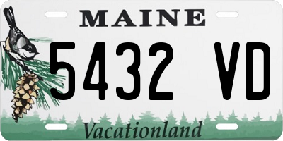 ME license plate 5432VD