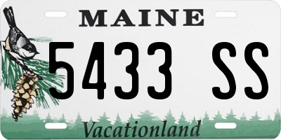 ME license plate 5433SS