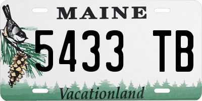 ME license plate 5433TB