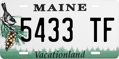ME license plate 5433TF