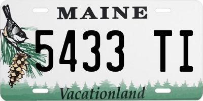 ME license plate 5433TI