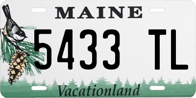 ME license plate 5433TL