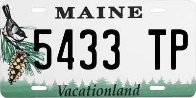 ME license plate 5433TP