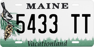 ME license plate 5433TT