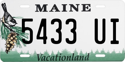 ME license plate 5433UI