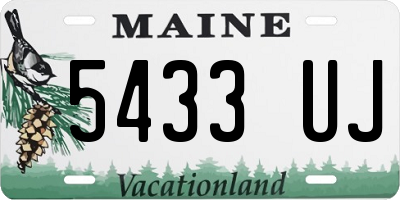 ME license plate 5433UJ