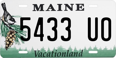 ME license plate 5433UO