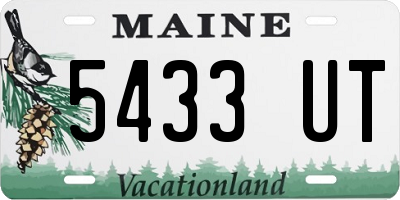 ME license plate 5433UT