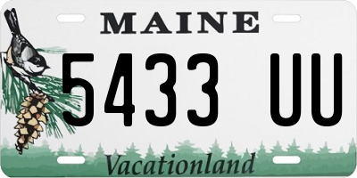 ME license plate 5433UU