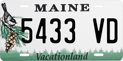 ME license plate 5433VD