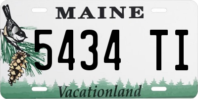 ME license plate 5434TI