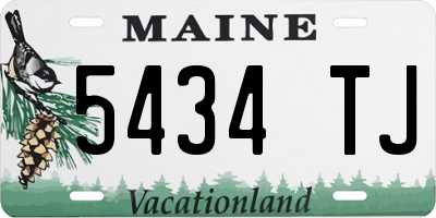 ME license plate 5434TJ