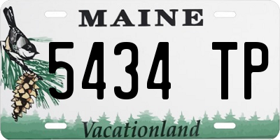 ME license plate 5434TP