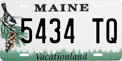 ME license plate 5434TQ