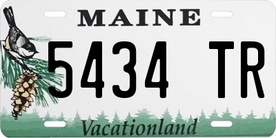 ME license plate 5434TR