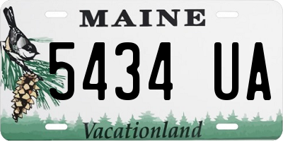 ME license plate 5434UA