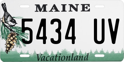 ME license plate 5434UV