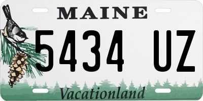 ME license plate 5434UZ