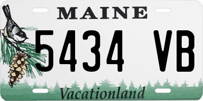 ME license plate 5434VB