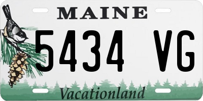 ME license plate 5434VG