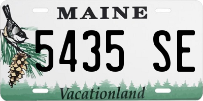 ME license plate 5435SE