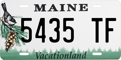 ME license plate 5435TF