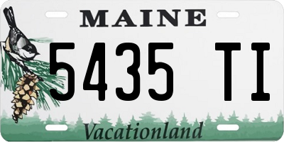 ME license plate 5435TI
