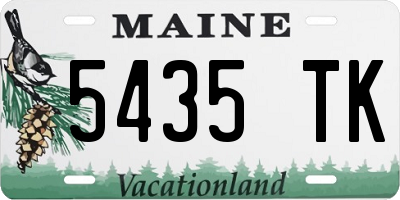 ME license plate 5435TK