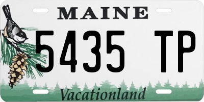 ME license plate 5435TP